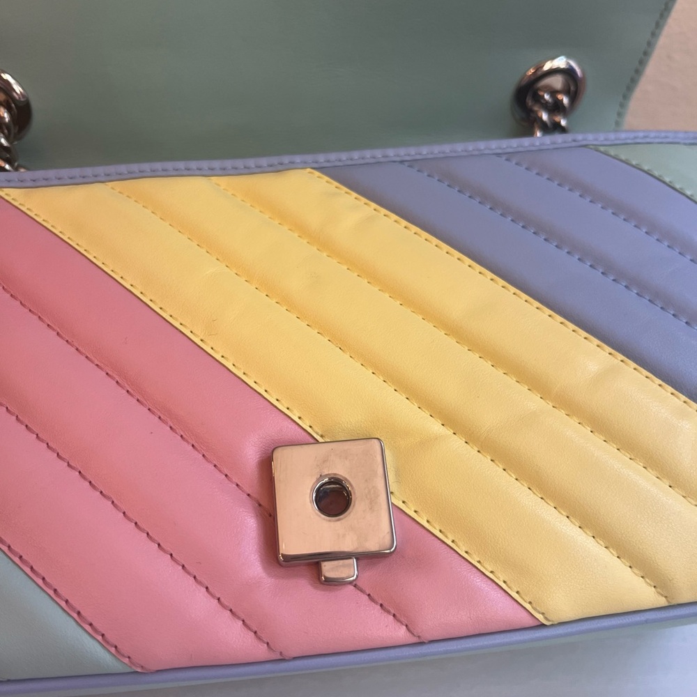 Gucci Multicolor Diagonal Marmont Matelassé Shoulder Bag - Picture 5 of 15